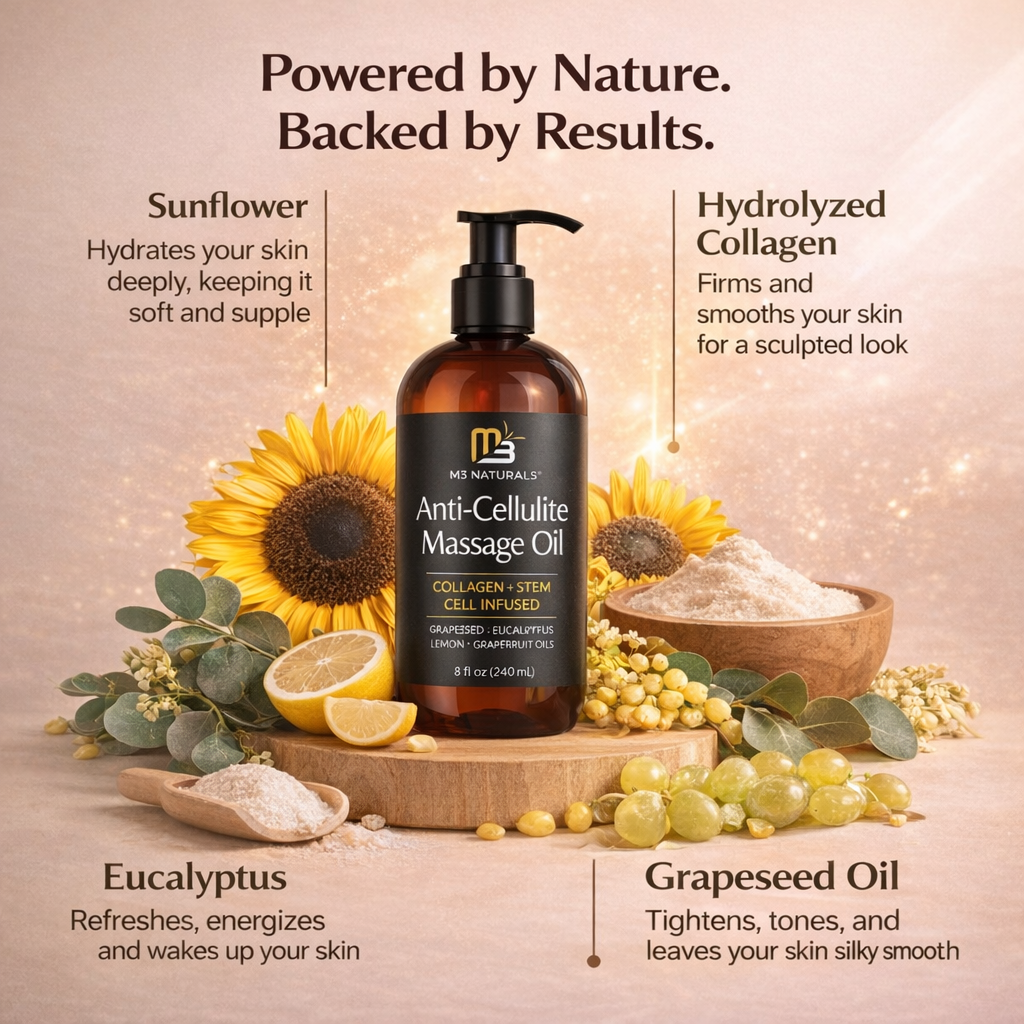 Anti-Cellulite Massage Oil Infused Collagen & Stem Cell