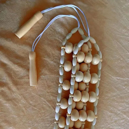 Wood Back Massage Roller Rope Body Shaping Cellulite Massage Tools Self Massage Tools for Neck Leg Back Pain Relief Body Care