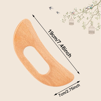Wooden Gua Sha Tool Manual Massage Scraper for Lymphatic Drainage Slimming Guasha Massage Board Body Tissue Gua Sha Paddle Tool
