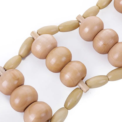 Wood Back Massage Roller Rope Body Shaping Cellulite Massage Tools Self Massage Tools for Neck Leg Back Pain Relief Body Care